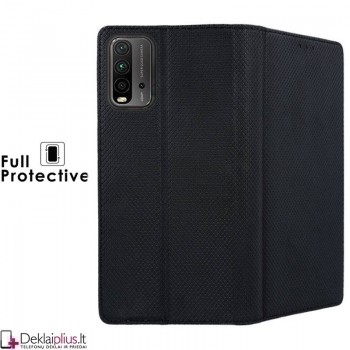 Telone smart magnet serijos atverčiamas dėklas - juodas (Xiaomi Redmi 9T/Poco M3)